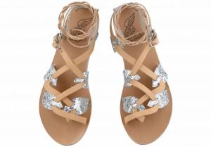 ANCIENT GREEK SANDALS Sandales, cuir et paillettes, 235e, Le Bon Marche Rive Gauche